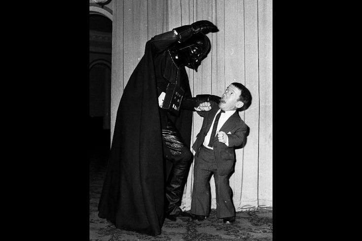 Kenny Baker at the UK premiere of Star Wars in Manchester on January 27 1978