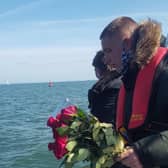Ian Bragg's ashes were scattered at sea