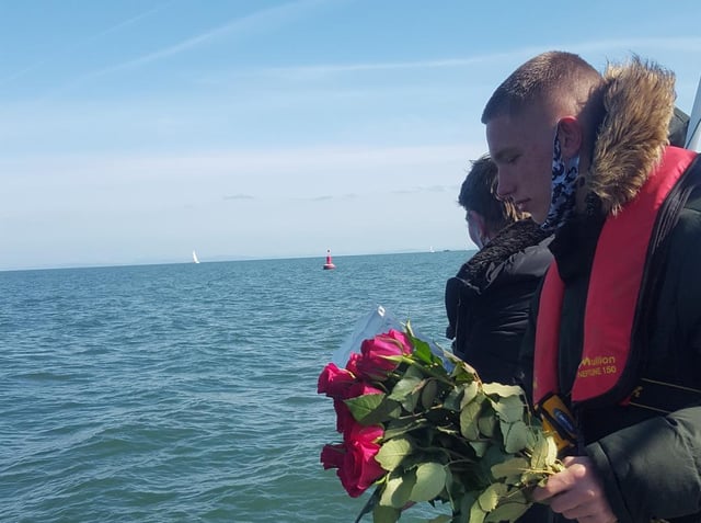 Ian Bragg's ashes were scattered at sea