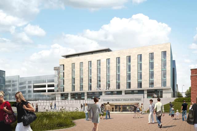 Artist's impression of the Holiday Inn being built in Blackpool.