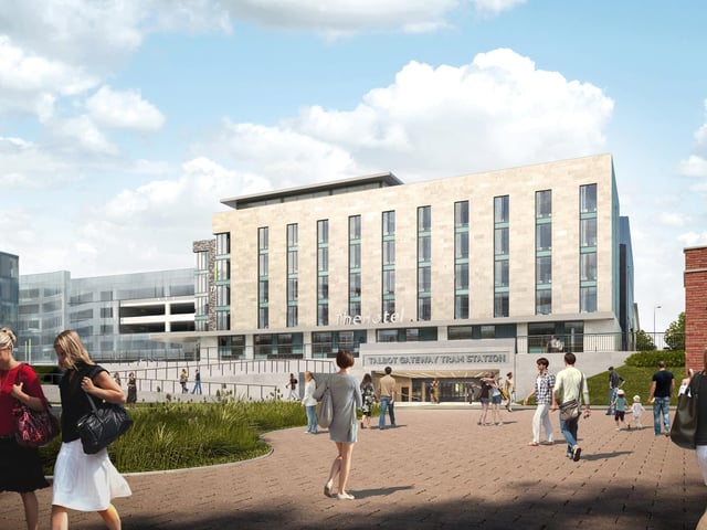 Artist's impression of the Holiday Inn being built in Blackpool.