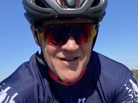 Gary Apps training for his charity cycle this summer
