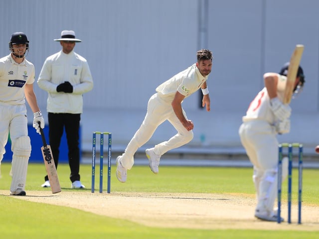 James Anderson made his first Lancashire appearance since July 2019 on day one against Glamorgan at Emirates Old Trafford