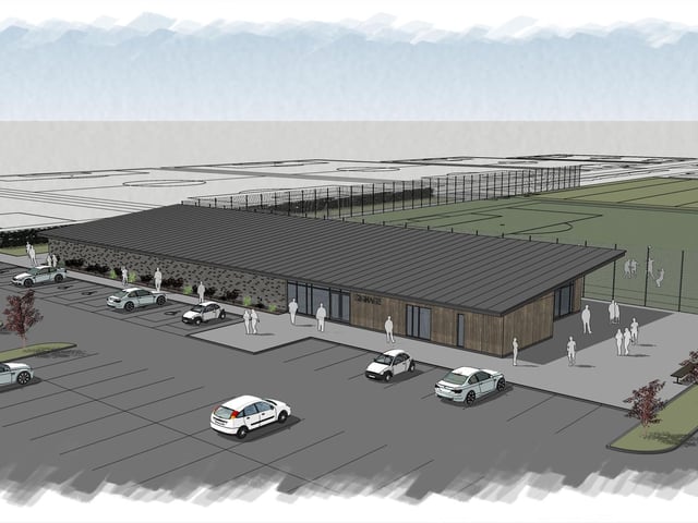 Artist's impression of the sports facilities when the Blackpool Cup is staged next year