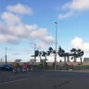 Cleveleys promenade has turned into a Star Wars filming set this week - but will this weekend's heavy rain affect it?