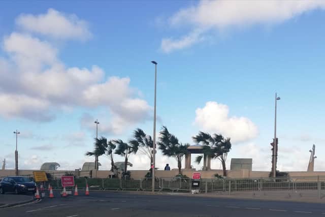 Cleveleys promenade has turned into a Star Wars filming set this week - but will this weekend's heavy rain affect it?