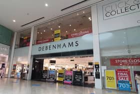 The Debenhams store will close in Blackpool today