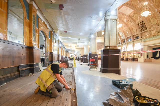 Staff prepare to reopen the Winter Gardens on May 17.