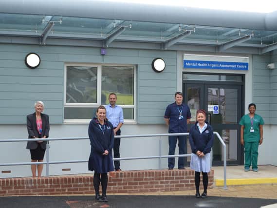 Blackpool Vic staff outside the new mental health emergency assessment centre at A&E