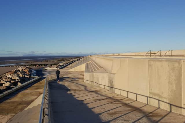 New sea defences in Anchorsholme which were completed in 2017