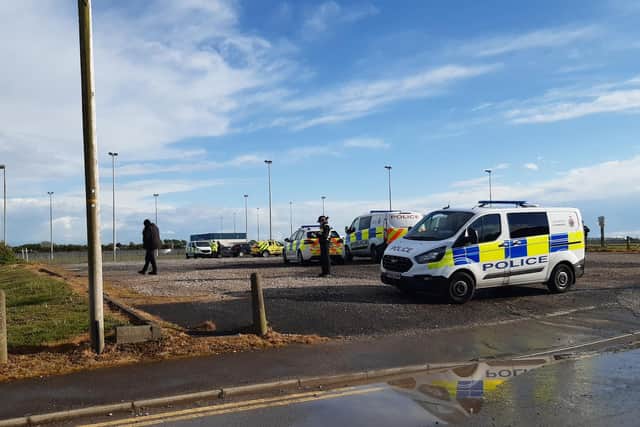 Police at the scene