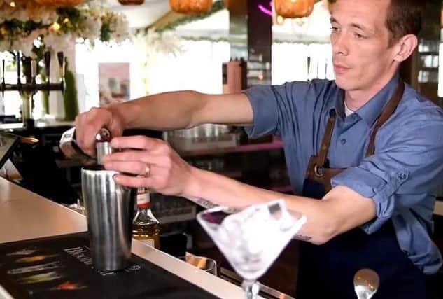 Mixologist at Bloom Bar Chris Davey serves up their most requested cocktail - the Pornstar Martini.