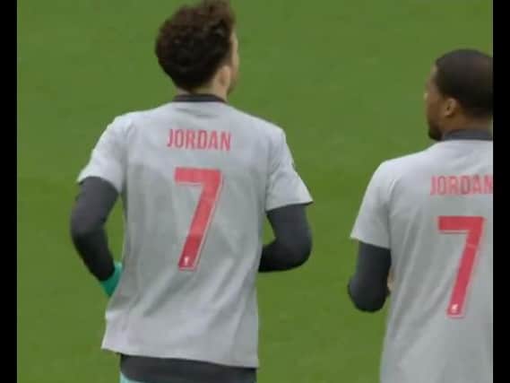Liverpool FC wore shirts in memory of Jordan