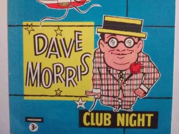 A 1958 programme from when Dave Morris performed in Blackpool