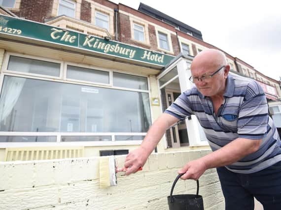 Peter Shaw getting the Kingsbury Hotel ready for reopening