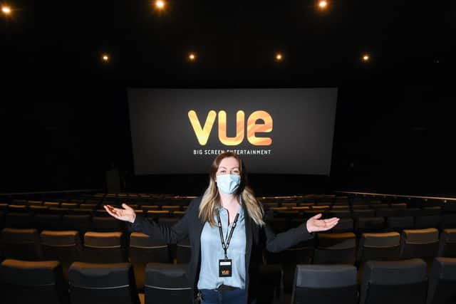 Vue Cinema Cleveleys general manager Sarah Hitchen gets ready to open the doors to the public from Monday. Picture: Daniel Martino/JPI Media