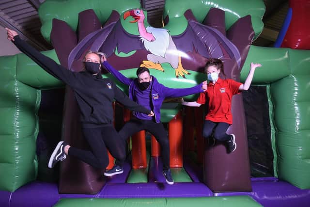 Bounce Play Centre staff in Bispham celebrate its upcoming reopening. Picture: Daniel Martino/JPI Media