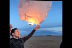 Marshall's family and friends released lanterns in his memory on the anniversary of his death, May 7
