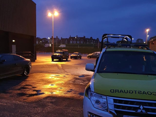 Sea rescue teams were called into action shortly after 2am this morning (Saturday, May 15) to help search for a missing woman who was found hours later on the sands at Knott End. Pic: HM Coastguard Fleetwood