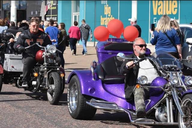 Hundreds of bikers descended on the town to pay their own tribute to Jordan.