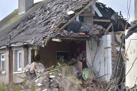 A scene of devastation in Heysham