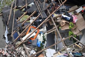 The scene of the explosion in Heysham