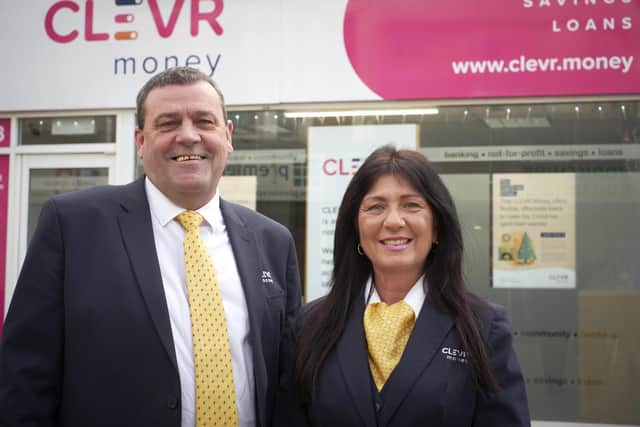 Anthony Brookes and Jackie Colebourne of Clevr Money, the Lancashire Credit Union