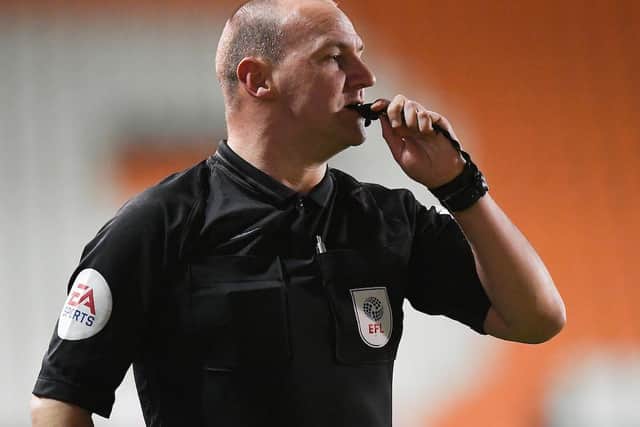 Bobby Madley took charge of Blackpool earlier in the season