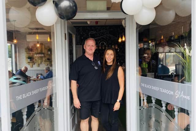 Jamie and Melanie Croasdale of the Black Sheep Tea Rooms in St Annes and Lytham