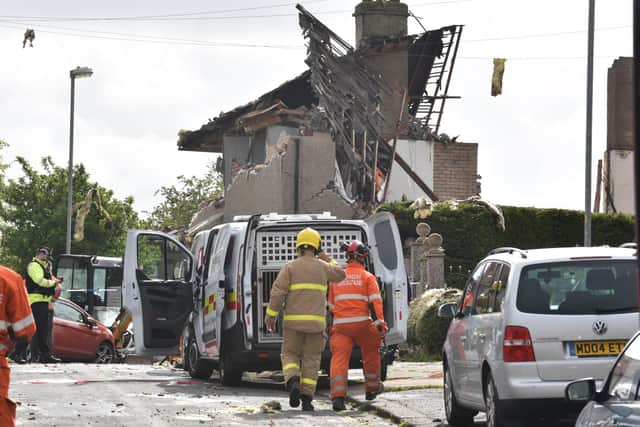 Blast site at Mallowdale Avenue. Heysham. Photo: David Hurst