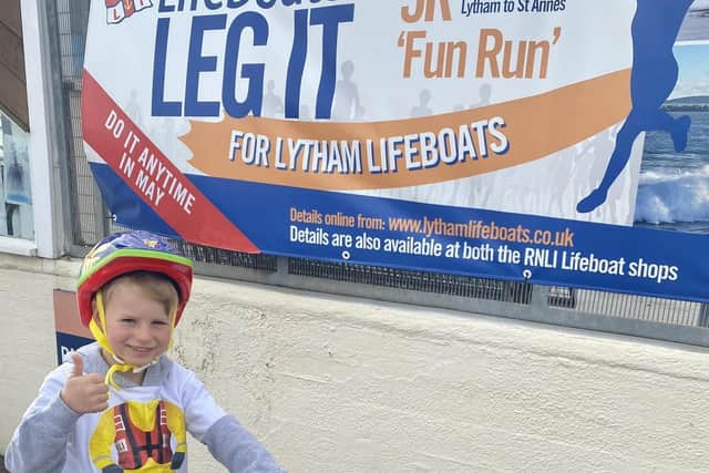 Henry at the Lytham RNLI boathouse