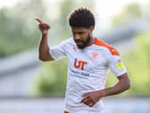 Ellis Simms bagged a brace during Blackpool's 3-0 win last night