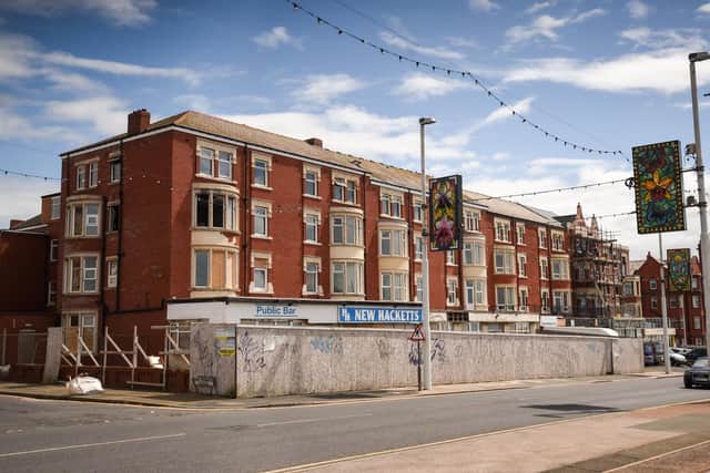 The derelict New Hacketts hotel on North Promenade