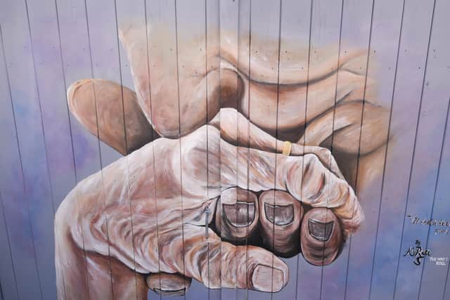 The mural represents "hope and togetherness" during the pandemic. Picture: Daniel Martino/JPI Media