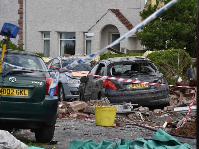 Blast site at Mallowdale Avenue. Heysham. Photo: David Hurst