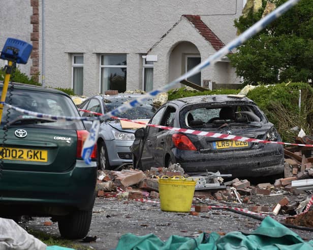 Blast site at Mallowdale Avenue. Heysham. Photo: David Hurst