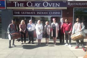 The official launch of the Clay Oven Indian restaurant in Thornton