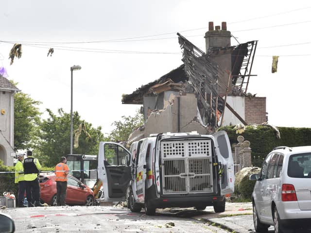 Blast site at Mallowdale Avenue. Heysham.  Photo: David Hurst