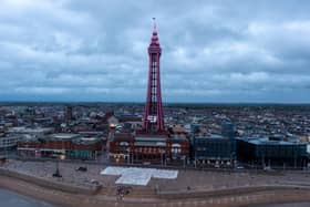 The Blackpool Tower lights up......pink for its first ever gender reveal