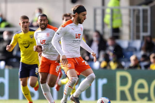 Luke Garbutt was forced off early in the second half at Oxford