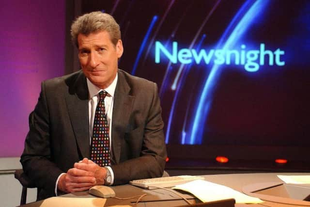 Jeremy Paxman on the Newsnight set in June 2002 (Picture: Jeff Overs/PA Wire)