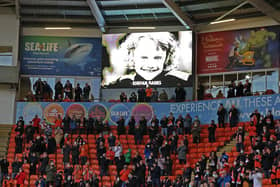 Blackpool paid tribute to Jordan Banks during Friday night's play-off second leg against Oxford