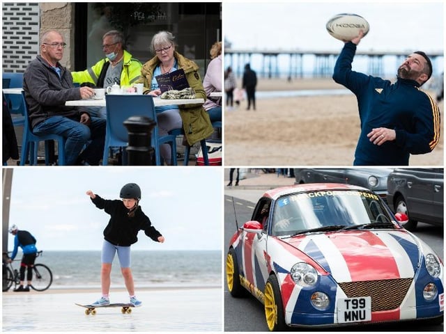These were the scenes in Blackpool yesterday