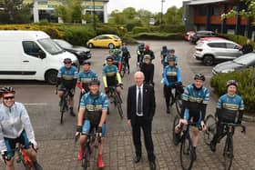 Edwin Booth (pictured centre) with the launch team for the Tour O'Booths 2021 
Photo:  Neil Cross
