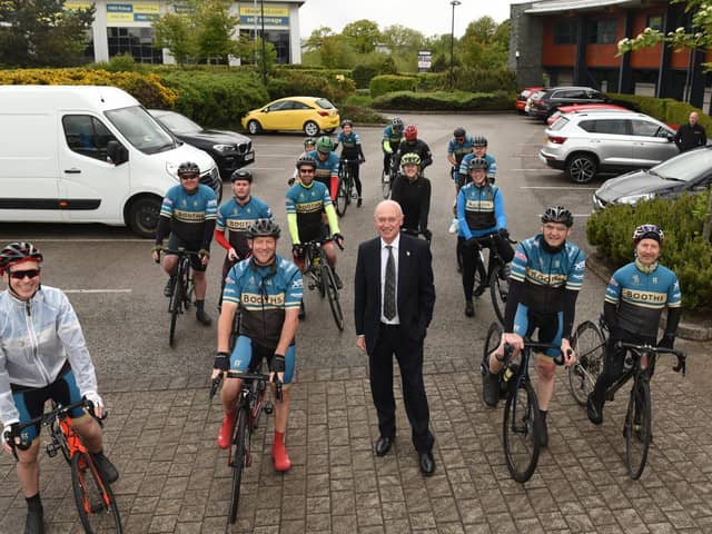 Edwin Booth (pictured centre) with the launch team for the Tour O'Booths 2021 
Photo:  Neil Cross