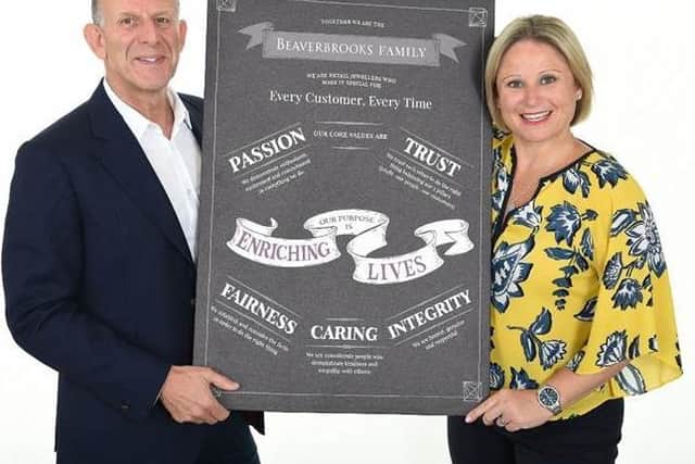 Beaverbrooks has been voted the best retailer to work for in the UK. Pictured are chairman Mark Adlestone and managing director Anna Blackburn