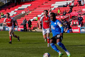 Siriki Dembele in action for Peterborough United this season.