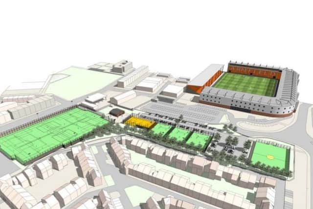 Plans showing the layout of the proposed sports hub