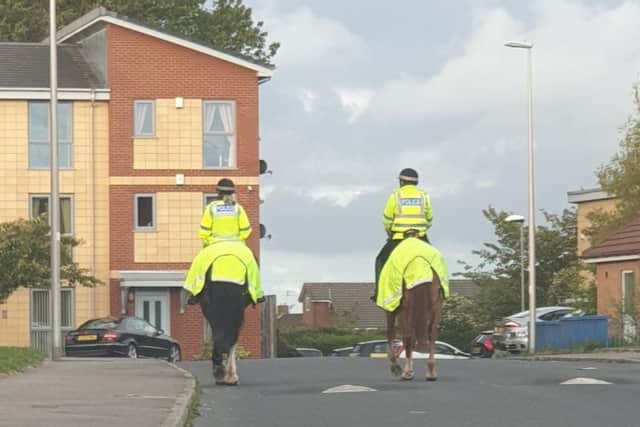 Mounted officers have been patrolling the estate in Blackpool
