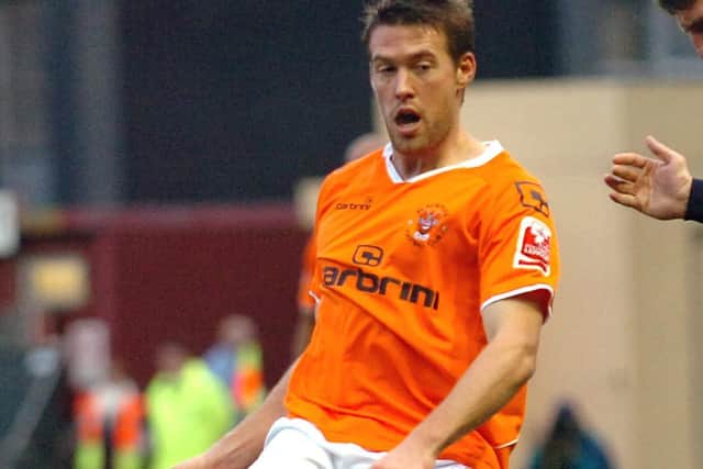 Edwards in action for Blackpool in 2009